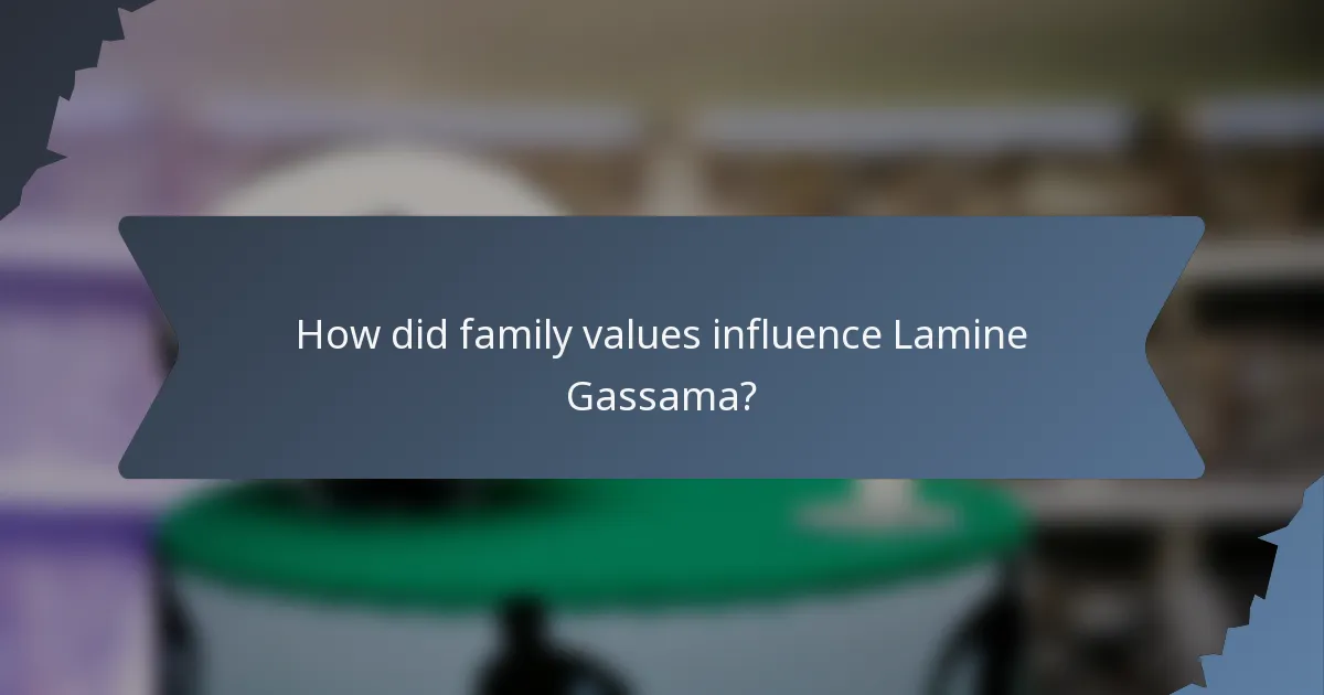 How did family values influence Lamine Gassama?