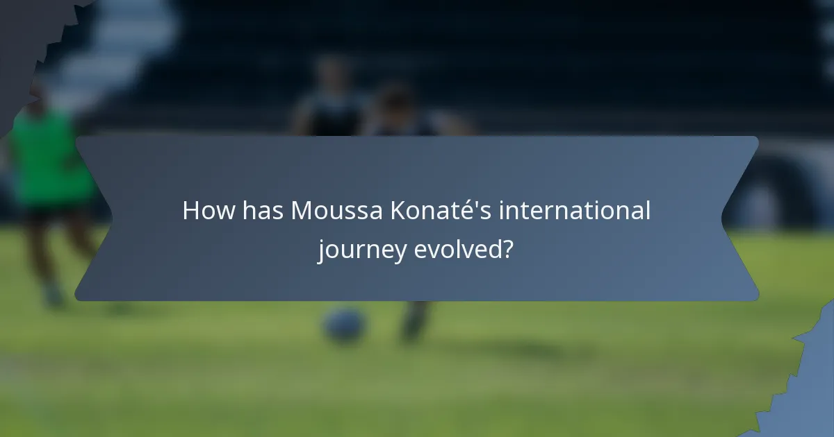 How has Moussa Konaté's international journey evolved?